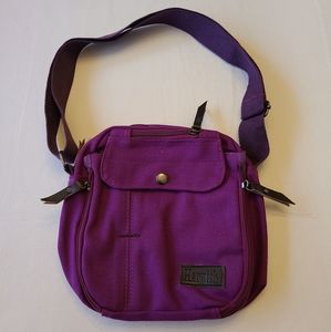 NEW Harwish Purple Canvas Shoulder Bag